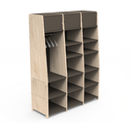 MATHY BY BOLS - Penderie Trois Colonnes Avec Six Rehausses Bas ASYMETRY