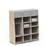 MATHY BY BOLS - Penderie Trois Colonnes Avec Trois Rehausses Bas ASYMETRY