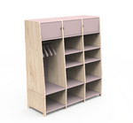 MATHY BY BOLS - Penderie Trois Colonnes Avec Trois Rehausses Bas ASYMETRY