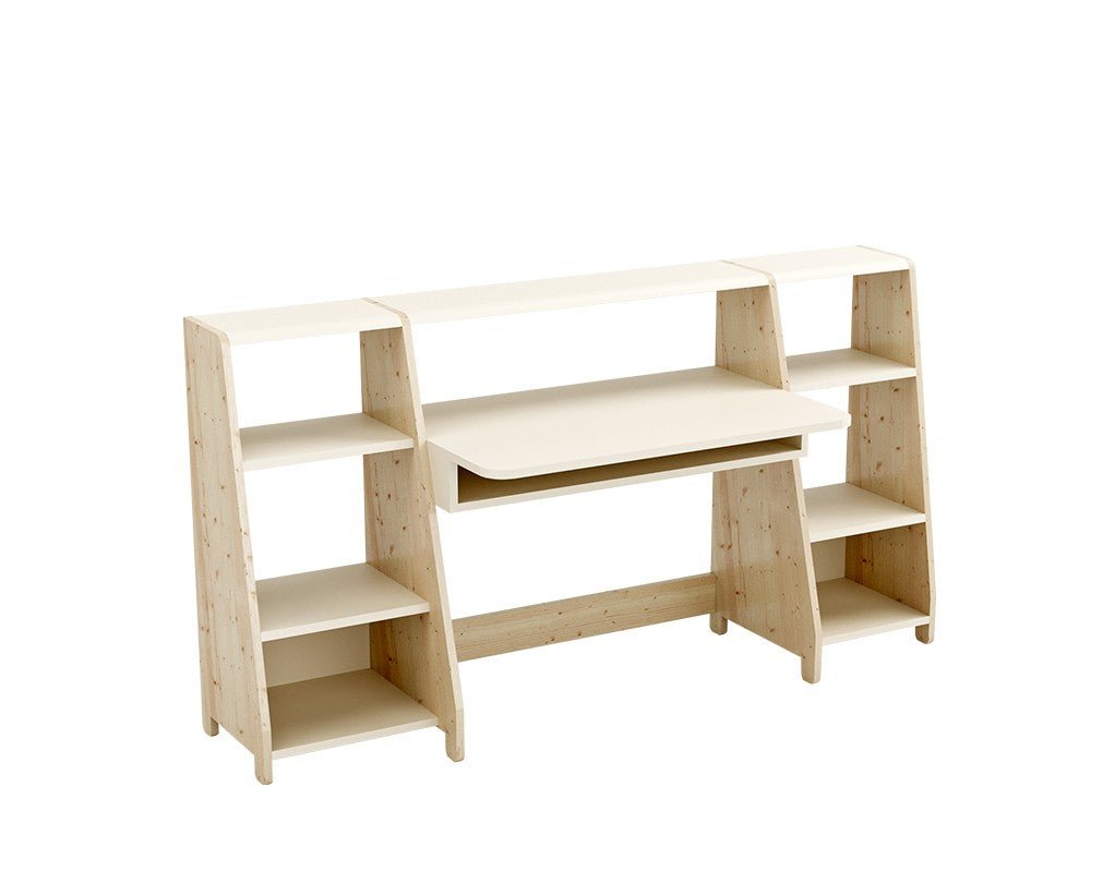 MATHY BY BOLS - Petit Bureau Avec Deux Colonnes Étagère ASYMETRY