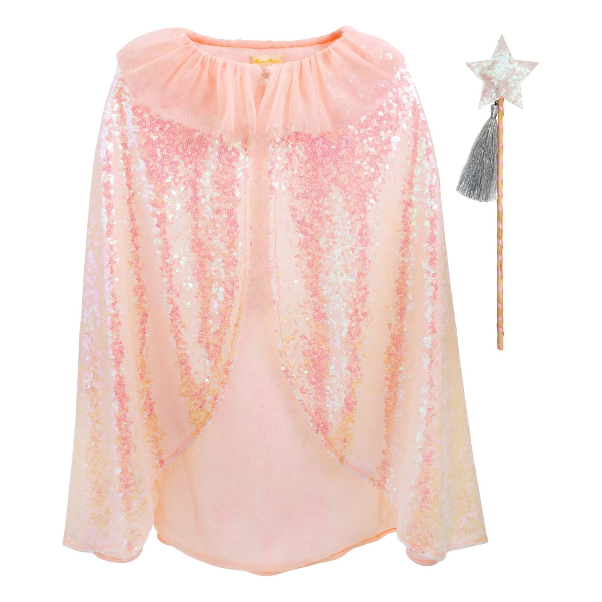 MERI MERI - Cape De Sequins Iridescents, Collerette Rose & Baguette Sequins