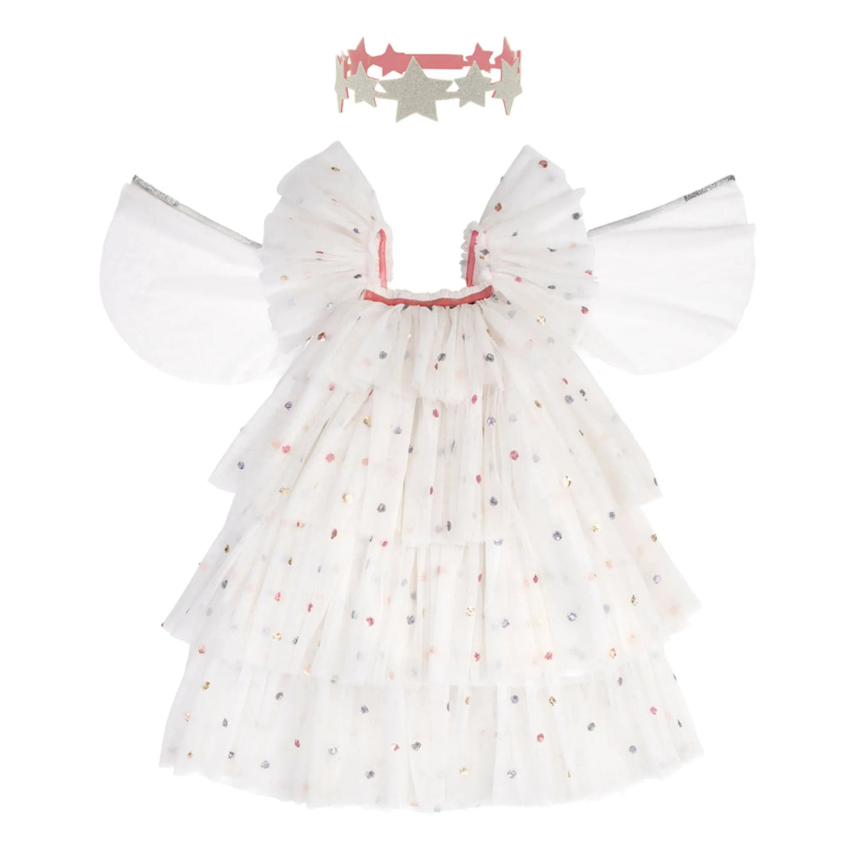 MERI MERI - Déguisement D'Ange En Tulle Avec Couronne