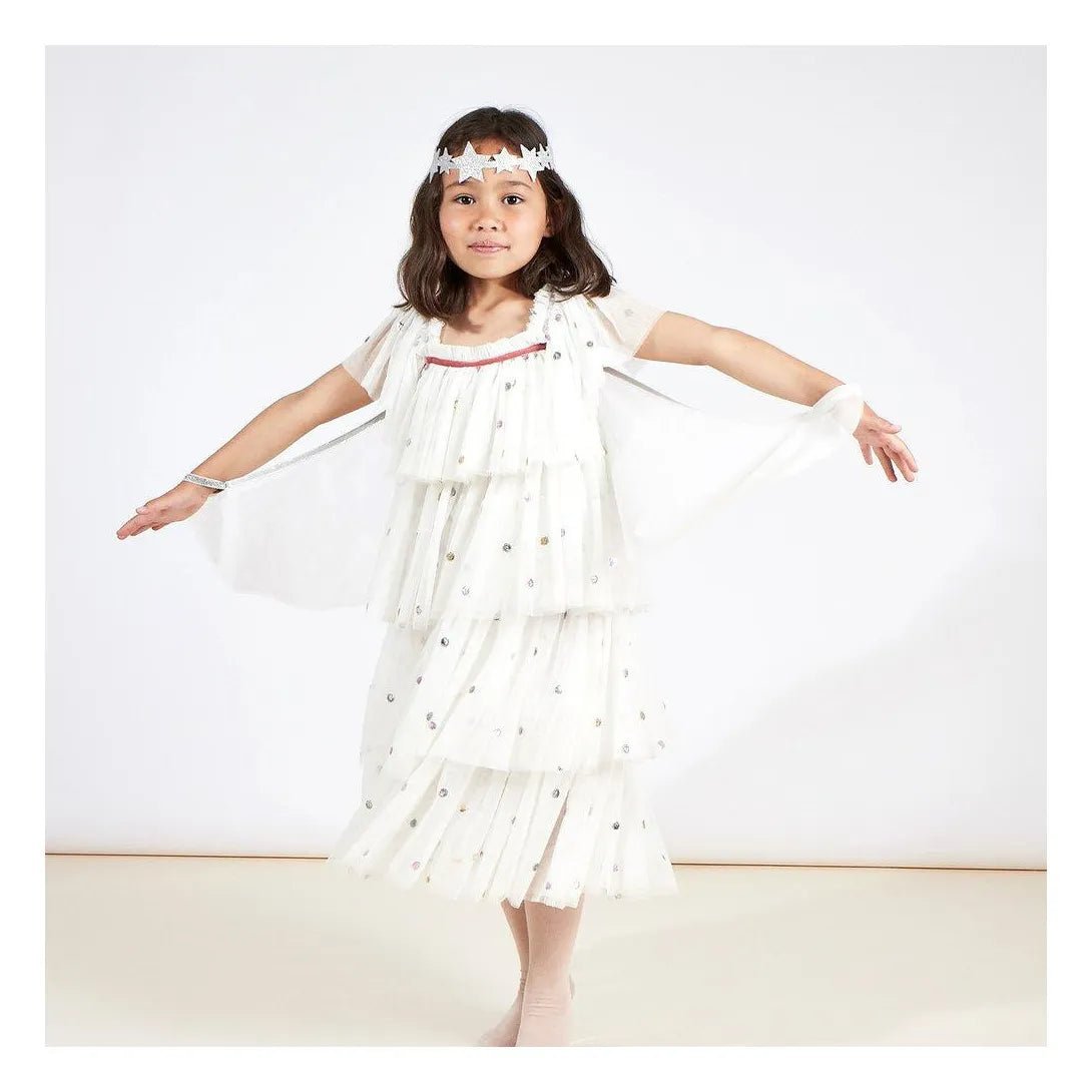 MERI MERI - Déguisement D'Ange En Tulle Avec Couronne