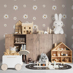 MUNKS & ME - Grand Papier Peint Panoramique Pour Enfants - À Motifs Floraux De Marguerites