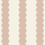 MUNKS & ME-Papier Peint À Rayures Festonnées, Rose