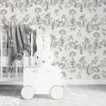 MUNKS & ME - Papier Peint Chambre Enfant à Motif Répété - Zèbre Africain Sauvage