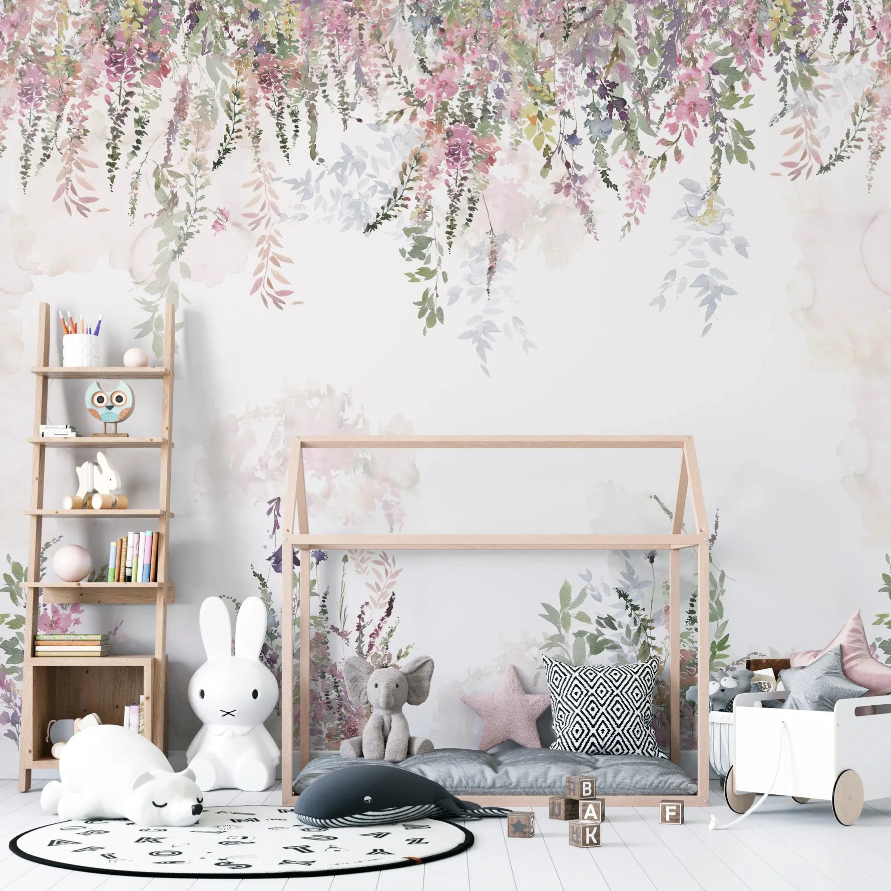 MUNKS & ME - Papier Peint Chambre Enfant Fleurs De Florence