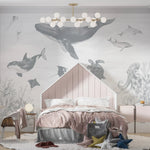 MUNKS & ME - Papier Peint Chambre Enfant Magie De L'océan - Bleu