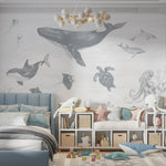 MUNKS & ME - Papier Peint Chambre Enfant Magie De L'océan - Bleu