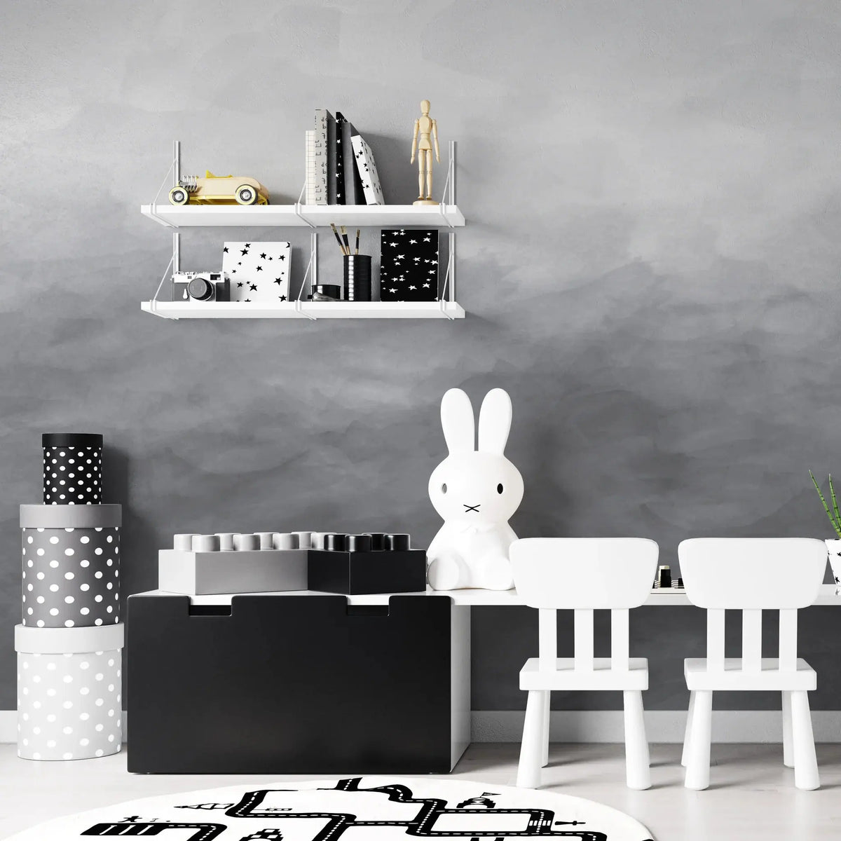 MUNKS & ME - Papier Peint Chambre Enfant Ombre - Charbon