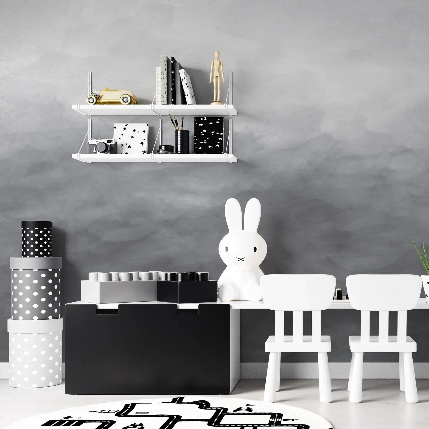 MUNKS & ME - Papier Peint Chambre Enfant Ombre - Charbon