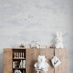 MUNKS & ME - Papier Peint Chambre Enfant Opales Ciel Oiseaux Bleu