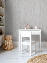 MUNKS & ME - Papier Peint Panoramique Pour Enfants - À Motifs Répétés : Coquille Saint - jacques | Rose