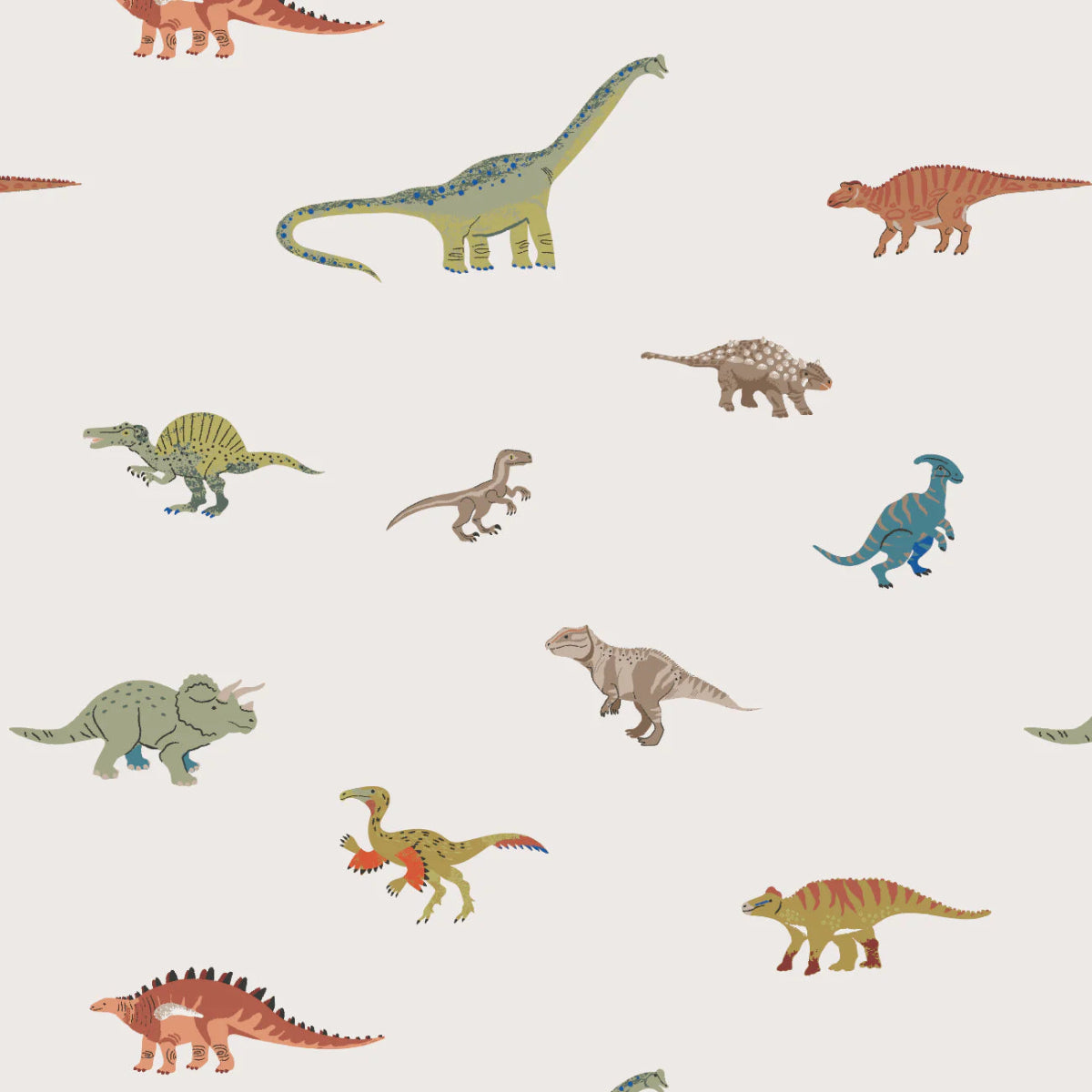 MUNKS & ME - Papier Peint Panoramique Pour Enfants - À Motifs Répétés Dino Discovery
