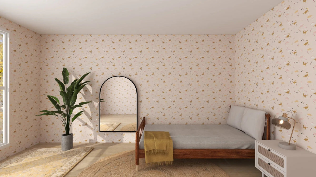 MUNKS & ME - Papier Peint Panoramique Pour Enfants - À Motifs Répétés Dixie Dinosaur