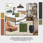 MUNKS & ME - Papier Peint Panoramique Pour Enfants - À Motifs Répétés Urban Grid