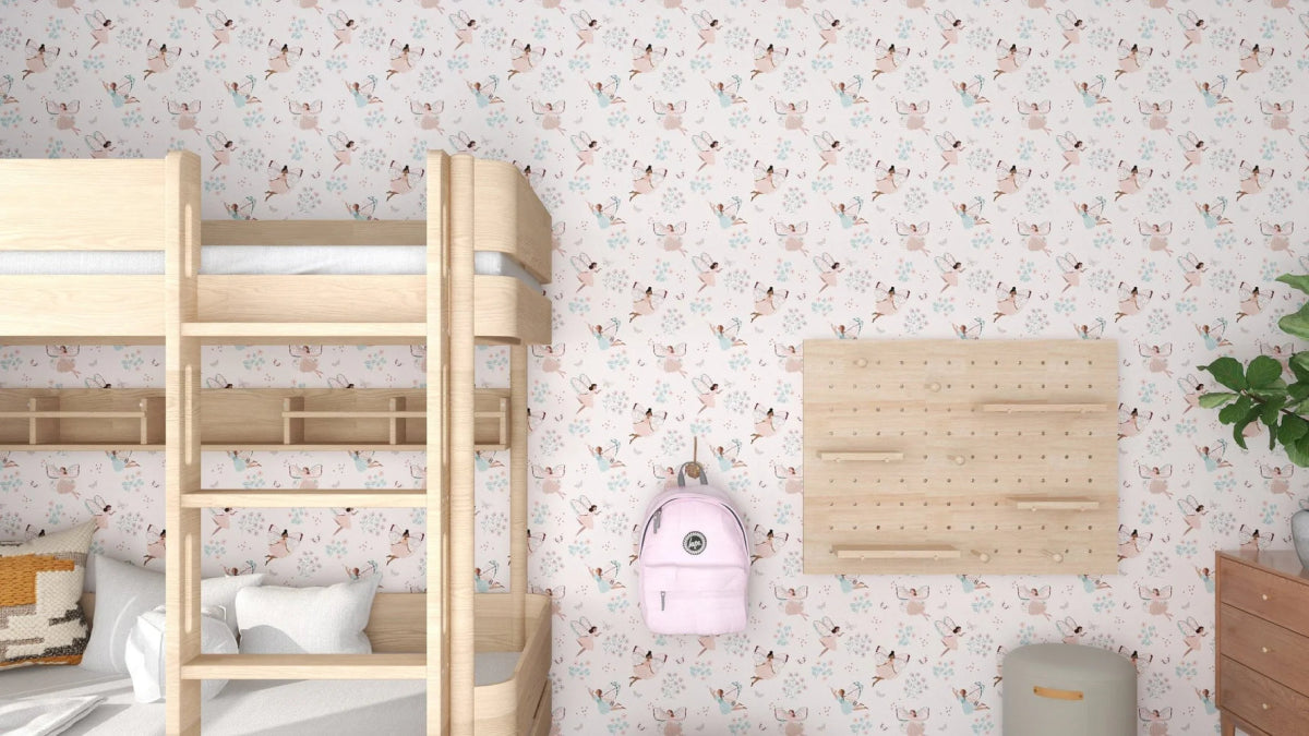 MUNKS & ME - Papier Peint Panoramique Pour Enfants - À Pois Peints, Motif Répété, Rose, Féerique