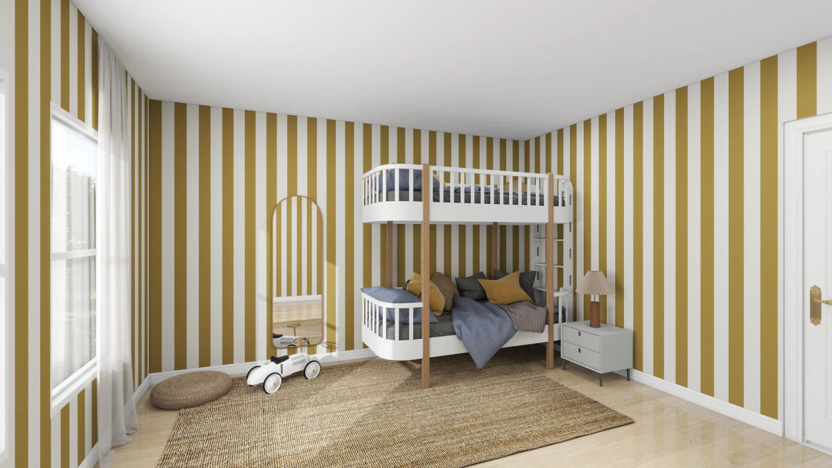 MUNKS & ME - Papier Peint Panoramique Pour Enfants - À Rayures Circus Mousse