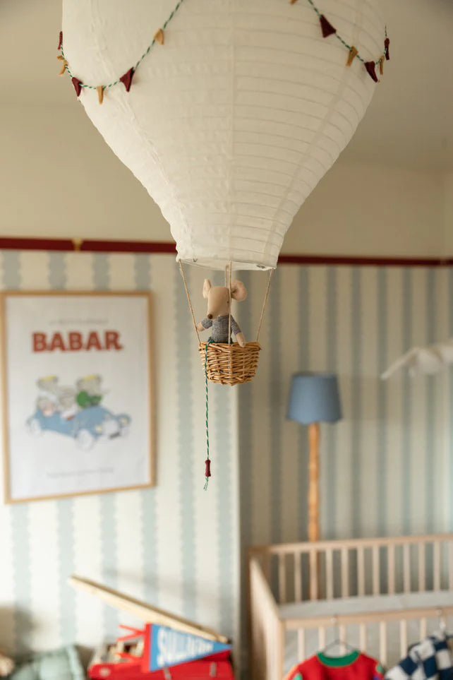 MUNKS & ME - Papier Peint Panoramique Pour Enfants - À Rayures Festonnées Bleu