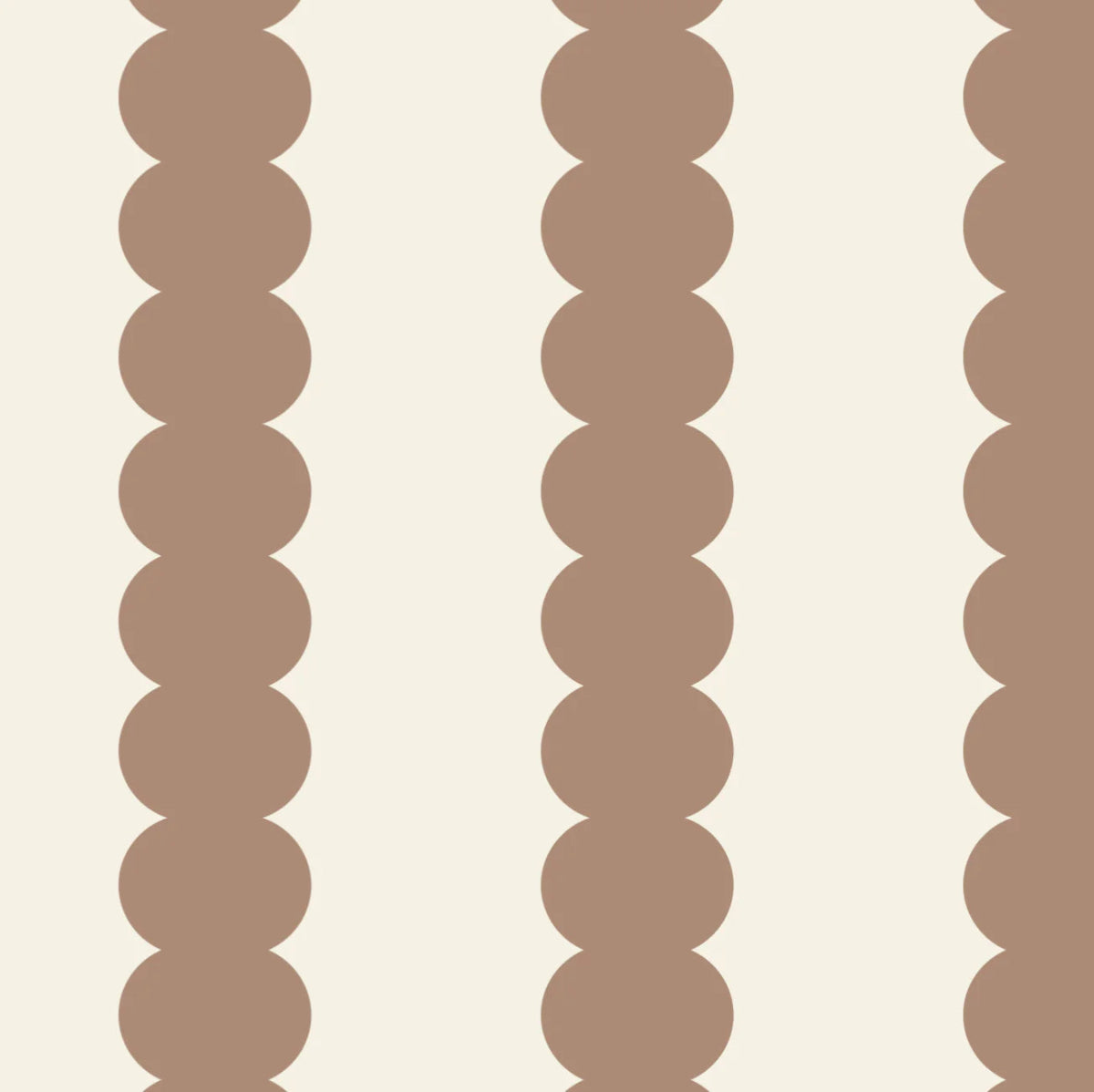 MUNKS & ME - Papier Peint Panoramique Pour Enfants - À Rayures Festonnées Latte