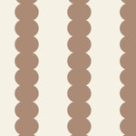 MUNKS & ME - Papier Peint Panoramique Pour Enfants - À Rayures Festonnées Latte