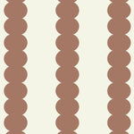 MUNKS & ME - Papier Peint Panoramique Pour Enfants - À Rayures Festonnées Moka