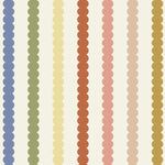 MUNKS & ME - Papier Peint Panoramique Pour Enfants - À Rayures Festonnées | Multicolore