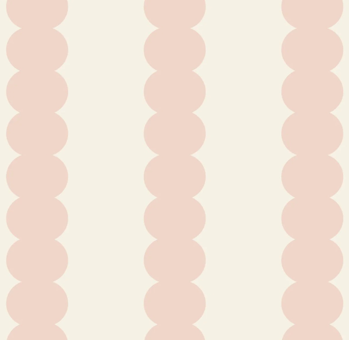 MUNKS & ME - Papier Peint Panoramique Pour Enfants - À Rayures Festonnées Rose