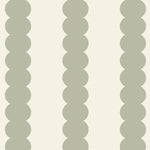 MUNKS & ME - Papier Peint Panoramique Pour Enfants - À Rayures Festonnées Vert