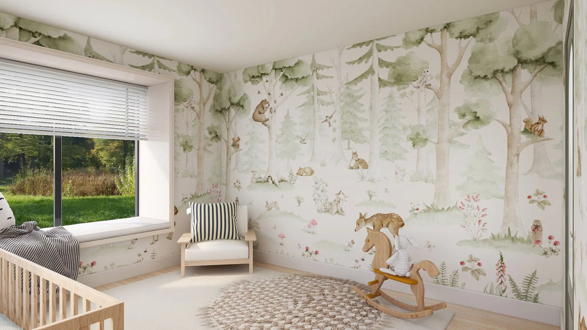 MUNKS & ME - Papier Peint Panoramique Pour Enfants - Amis Des Bois