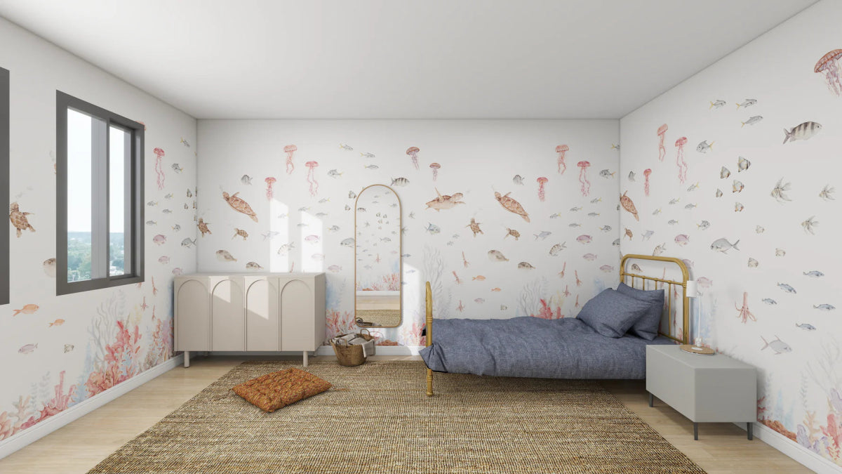 MUNKS & ME - Papier Peint Panoramique Pour Enfants - Aquarium