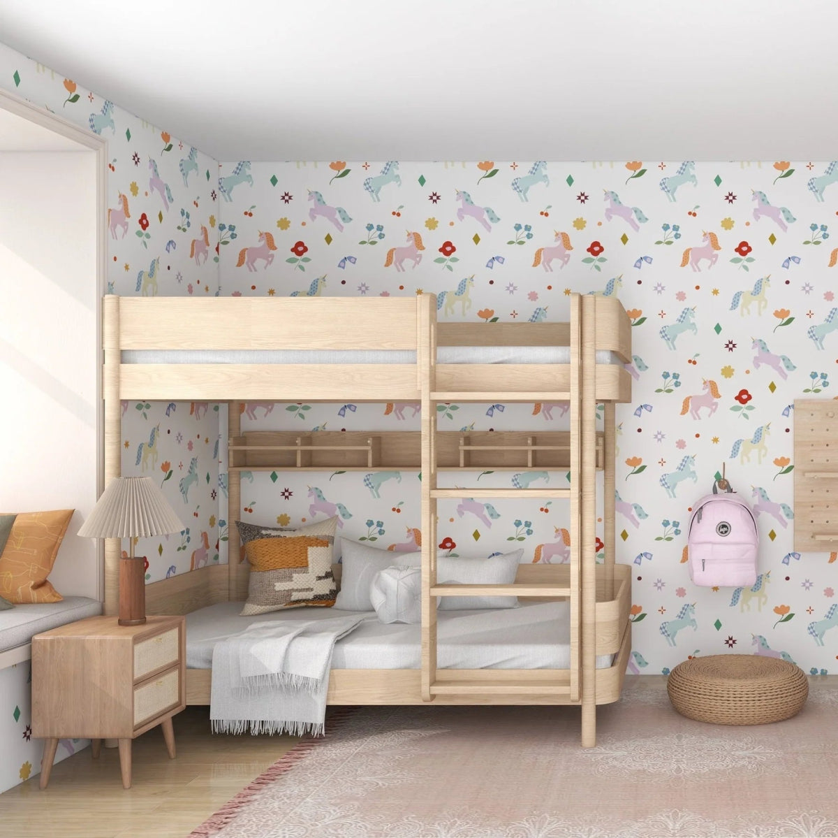 MUNKS & ME - Papier Peint Panoramique Pour Enfants - Fête De Licornes À Motifs Répétés