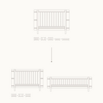 OLIVER FURNITURE - 041457 - Kit De Conversion - Lit Bébé Évolutif Mini+, Kit Famille (complément Au Lit Bébé Évolutif Mini+, Avec Kit Junior Inclus, Blanc/chêne Et Blanc)