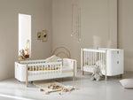 OLIVER FURNITURE - 041457 - Kit De Conversion - Lit Bébé Évolutif Mini+, Kit Famille (complément Au Lit Bébé Évolutif Mini+, Avec Kit Junior Inclus, Blanc/chêne Et Blanc)