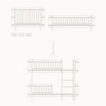 OLIVER FURNITURE - 041459 - Kit De Conversion - Lit Bébé Évolutif Mini+ & Lit Junior - En Lit Superposé Mi - haut, Bl./chêne