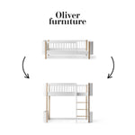 OLIVER FURNITURE - 041467 - Kit De Conversion Mini+, Lit Junior - En Lit Mezzanine Mi - haut, Blanc/chêne