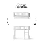 OLIVER FURNITURE - 041468 - Kit De Conversion Mini+, Lit Junior - En Lit Mezzanine Mi - haut, Blanc