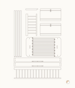 OLIVER FURNITURE - 041471 - Kit De Conversion Mini+, Lit Mezzanine Mi - haut - En Lit Superposé Mi - haut, Bl./chêne