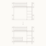 OLIVER FURNITURE - 041472 - Kit De Conversion Mini+, Lit Mezzanine Mi - haut - En Lit Superposé Mi - haut, Blanc