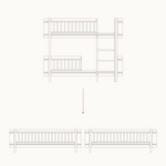 OLIVER FURNITURE - 041475 - Kit De Conversion Mini+, Lit Superposé Mi - haut - En 2 Lits Juniors, Blanc/chêne