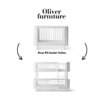OLIVER FURNITURE - 041482 - Kit De Conversion - Lit Bébé Évolutif Mini+, Avec Kit Junior Inclus - En Lit Superposé Mi - haut, Blanc