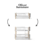 OLIVER FURNITURE - 041483 - Kit De Conversion Mini+, Lit Junior - En Lit Superposé Mi - haut, Blanc/chêne