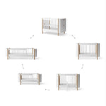 OLIVER FURNITURE - 041493 - Junior Kit De Conversion Mini+ (pièces Complémentaires Au Lit Bébé Évolutif Mini+), Blanc/chêne