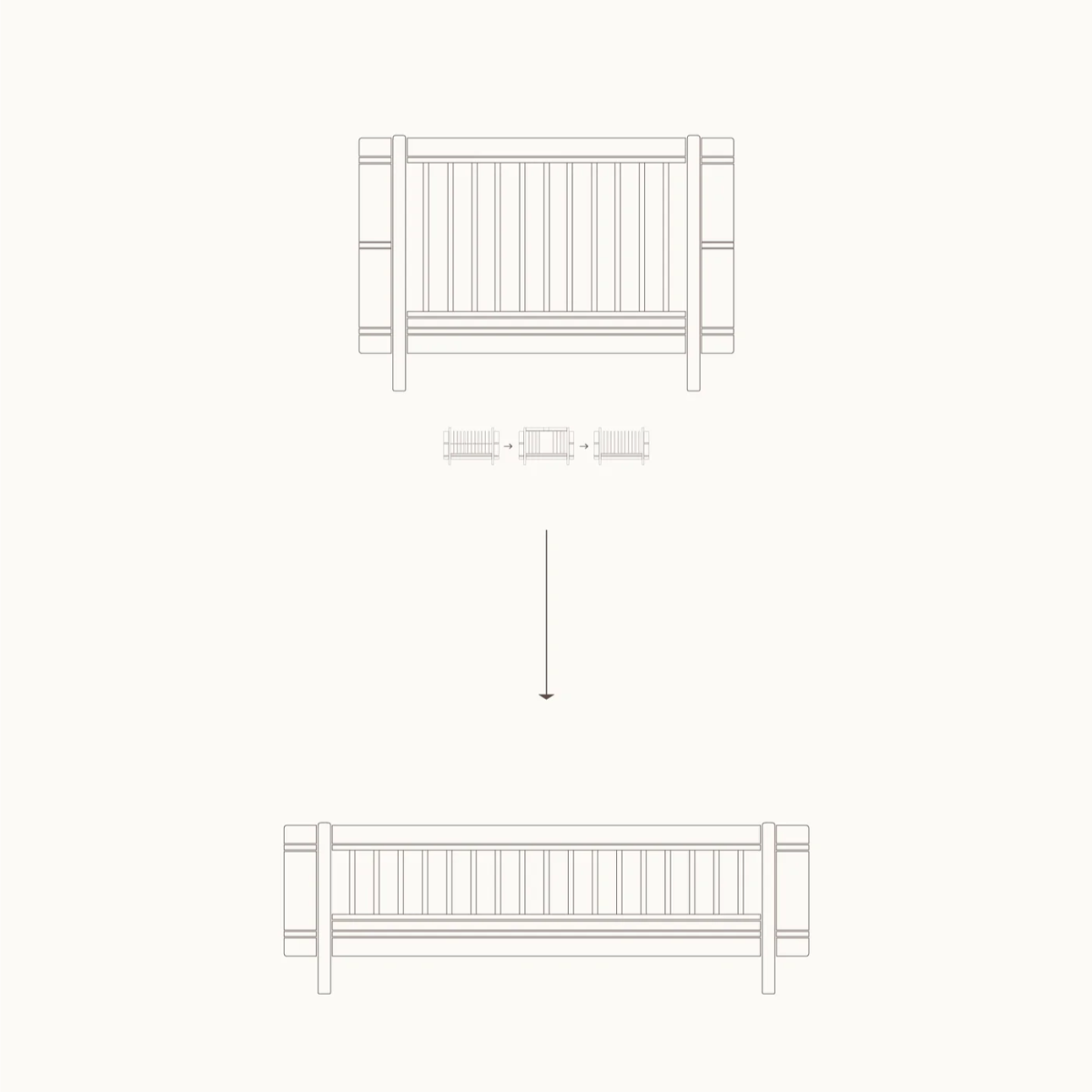 OLIVER FURNITURE - 041493 - Junior Kit De Conversion Mini+ (pièces Complémentaires Au Lit Bébé Évolutif Mini+), Blanc/chêne