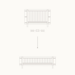 OLIVER FURNITURE - 041493 - Junior Kit De Conversion Mini+ (pièces Complémentaires Au Lit Bébé Évolutif Mini+), Blanc/chêne