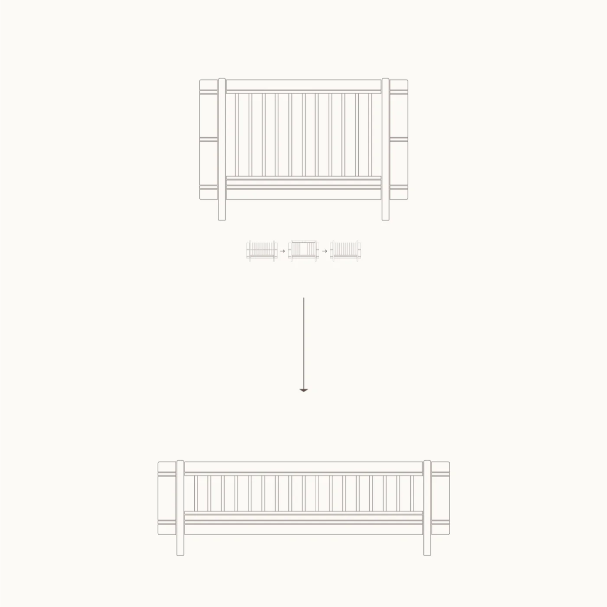 OLIVER FURNITURE - 041494 - Kit De Conversion - Lit Bébé Évolutif Mini+, Kit Famille (complément Au Lit Bébé Évolutif Mini+, Avec Kit Junior Inclus Blanc