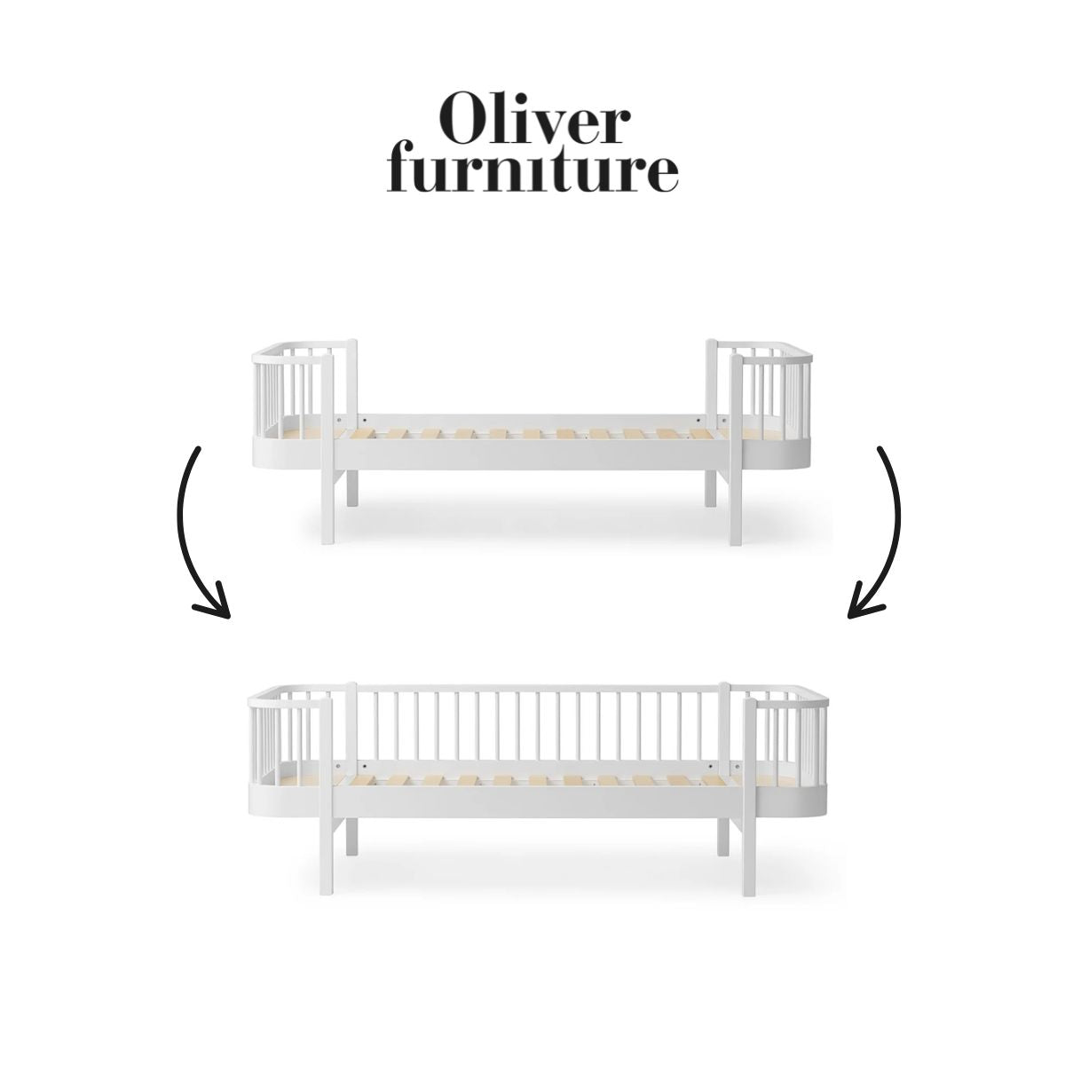 OLIVER FURNITURE - 041500 - Kit De Conversion Original, Lit - En Lit Banquette, Blanc