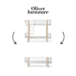 OLIVER FURNITURE - 041553 - Kit De Conversion Original, Lit Superposé - En Lit Banquette, Blanc/chêne