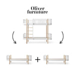 OLIVER FURNITURE - 041563 - Kit De Conversion Original, Lit Superposé - En 2 Lits, Blanc/chêne