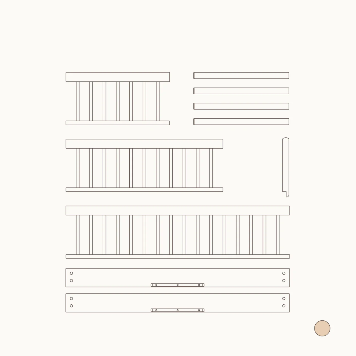 OLIVER FURNITURE - 041581 - Junior Kit De Conversion Mini+ (pièces Complémentaires Au Lit Bébé Évolutif Mini+), Chêne